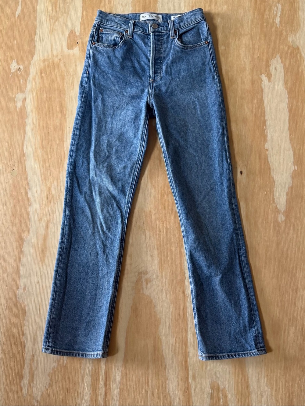 Denim Forum Straight-Leg Jeans in Blue